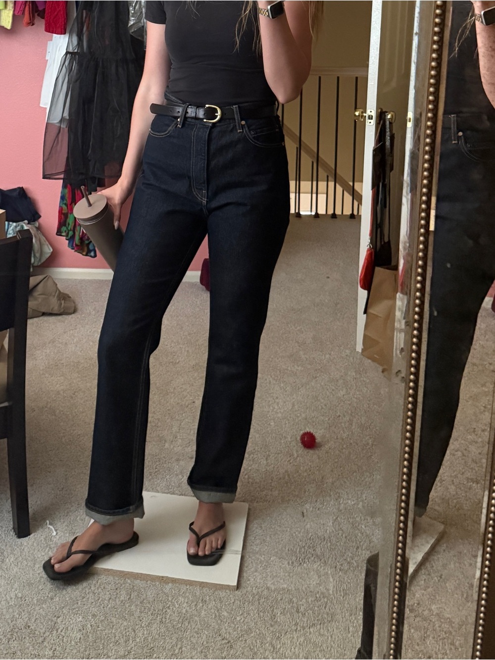 Ulla Johnson Dark Indigo Straight-Leg Jeans